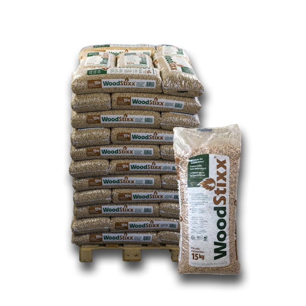 Bancale da 66 sacchi 15Kg pellet conifere WOODSTIXX
