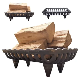 Nuovo Portalegna in ghisa 37,5x26 x 14,6H cm Per camino e stufa a legna
