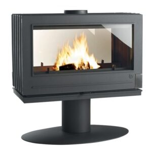 Stufa A Legna In Ghisa Scarlett 15 kW 4 Stelle Caminetti Montegrappa Bifacciale