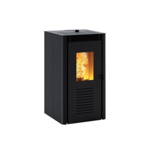 Stufa A Pellet Ad Aria Ventilata 4,5 kW Nodo Nera Caminetti Montegrappa