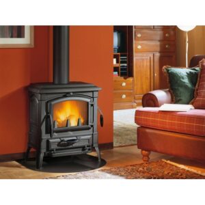 Stufa a legna in ghisa Isetta Evo 4.0 7,3 kW 4 stelle Antracite La Nordica